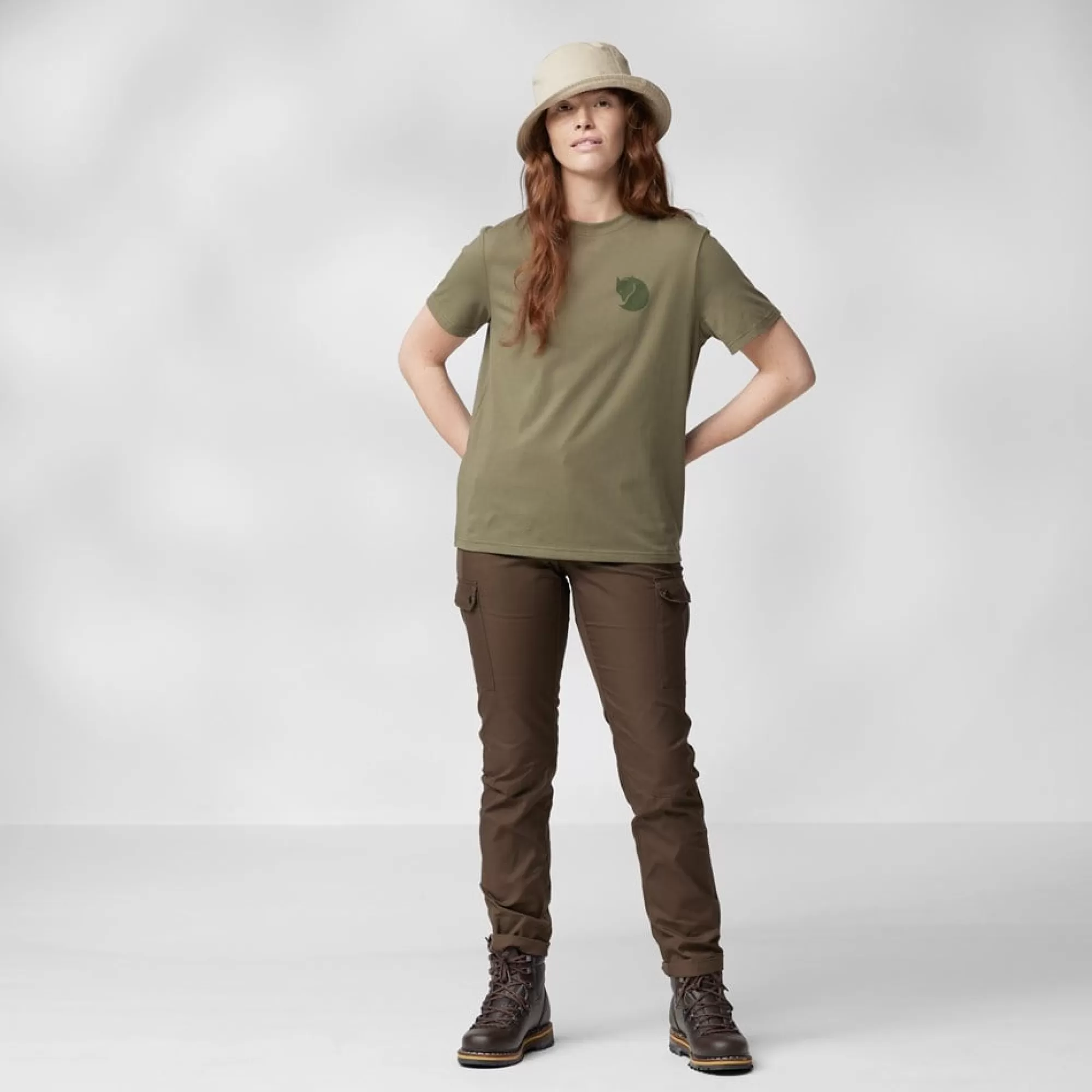 T-Shirts & Tank Tops*WOMEN Fjallraven Fox Boxy Logo Tee W Grey-Melange